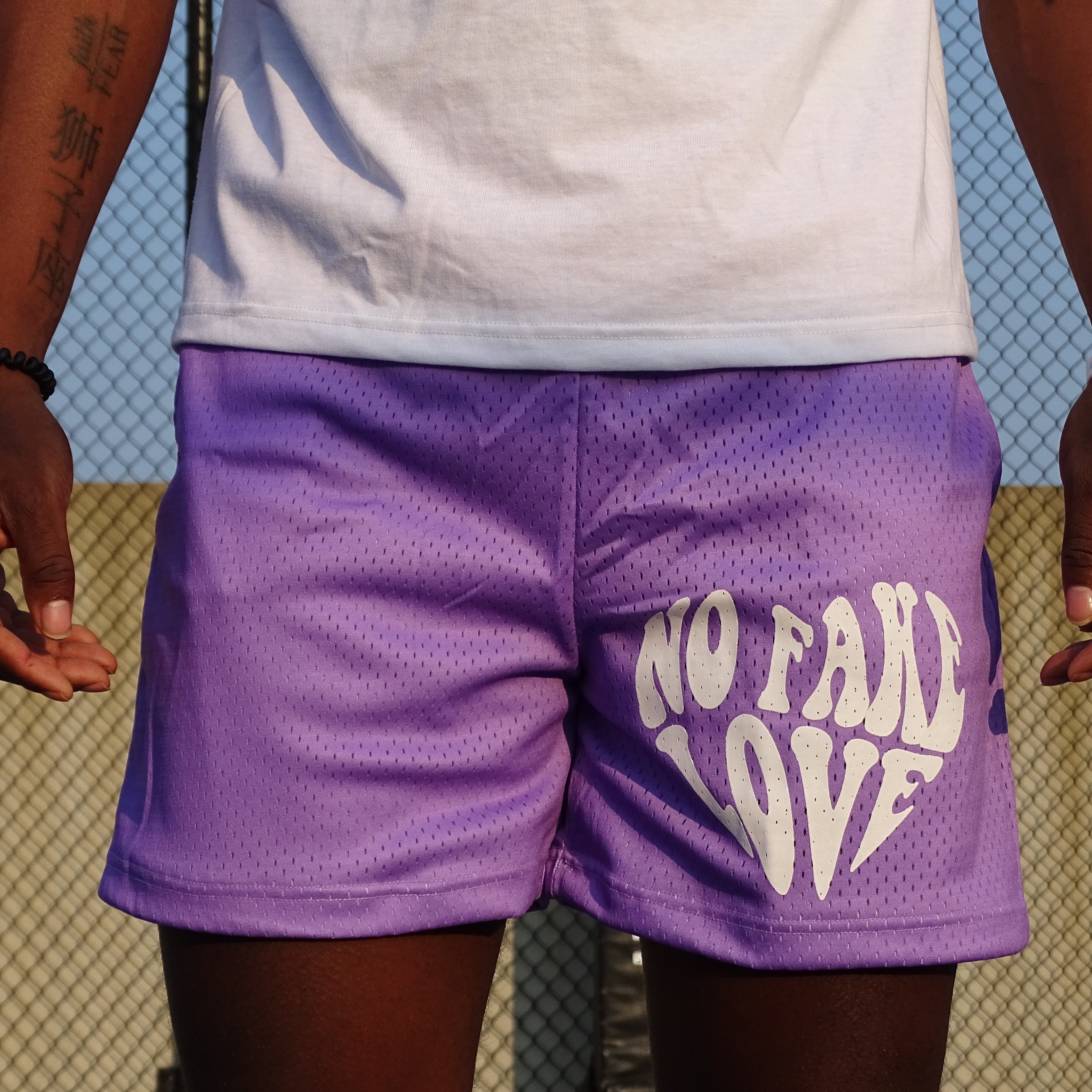 Purple No Fake Love Shorts