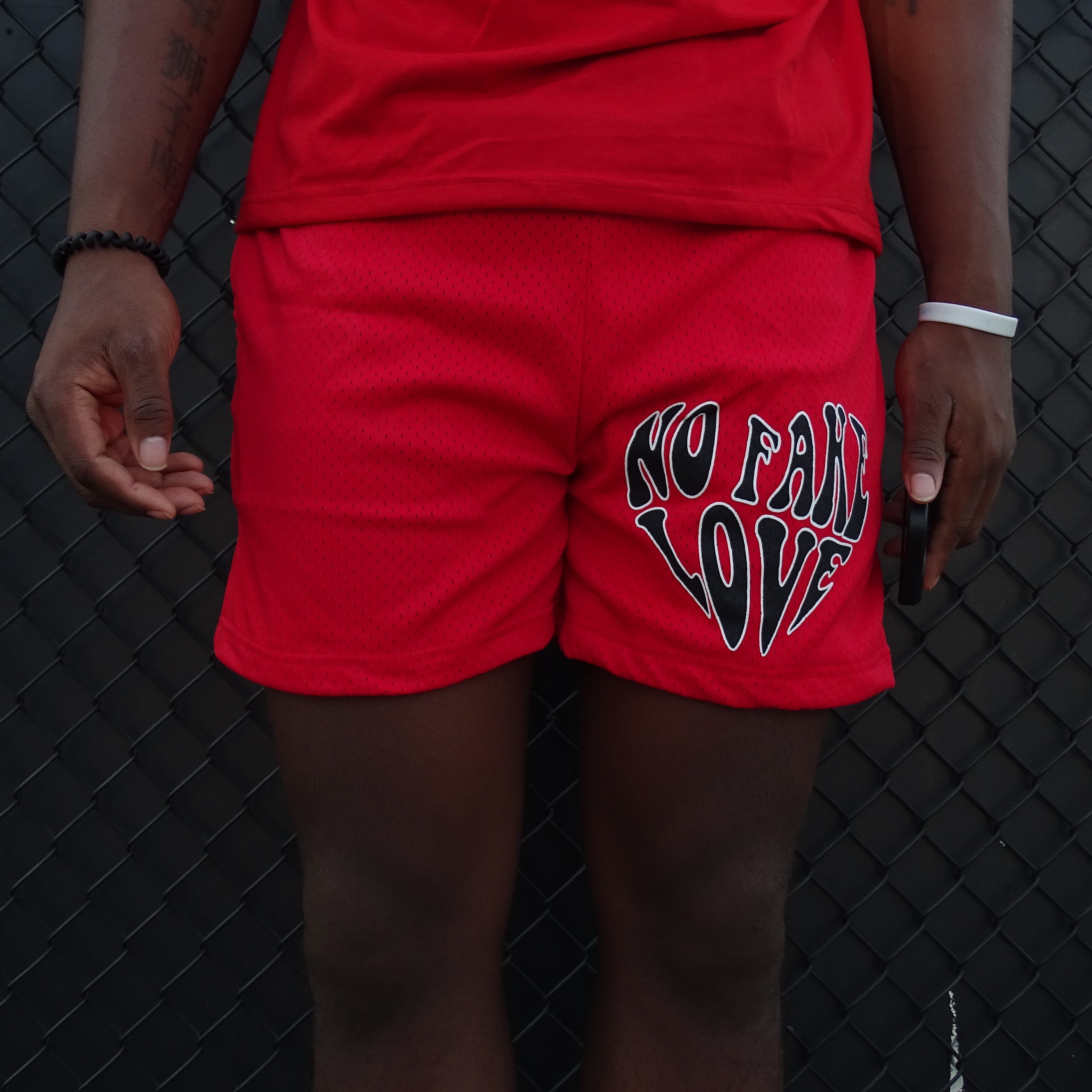 Red No Fake Love Shorts